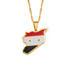 Collier drapeau Syrie couleur or