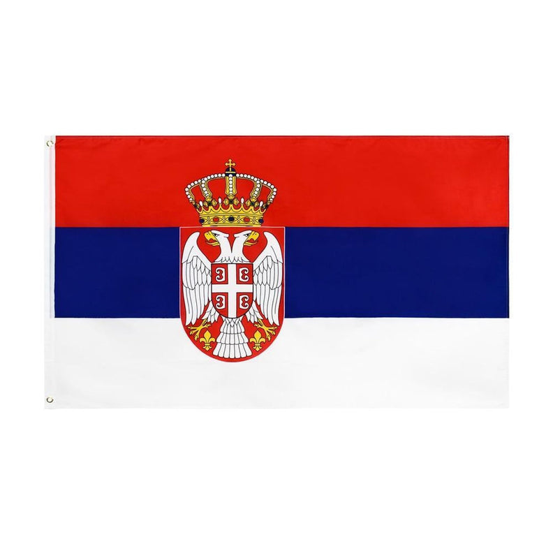Patch Brodé Drapeau Serbie - Thermocollant, Lavable, 7x4,5cm - Pour Sac à Dos, Veste, Casquette - Personnalisation Textile