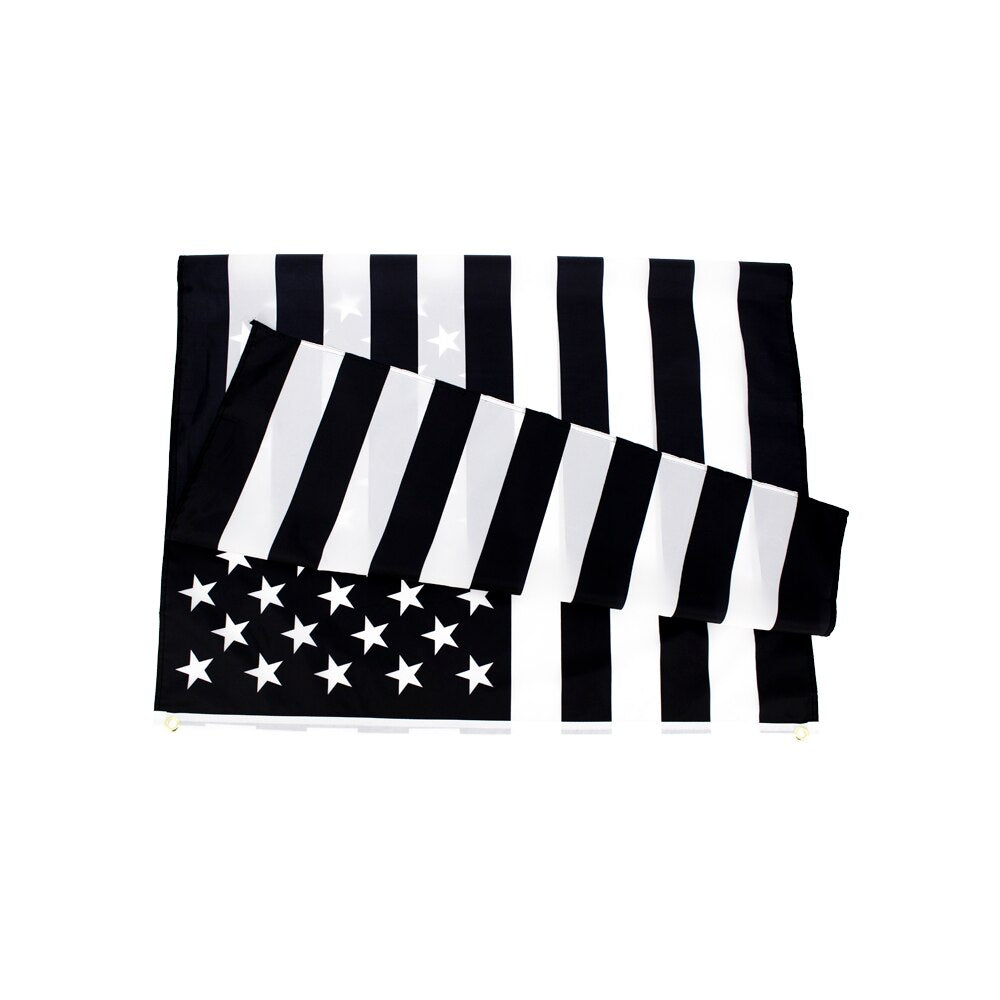 Drapeau États-Unis noir & blanc