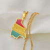 Collier drapeau Bolivie couleur or