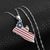 Collier drapeau Liberia couleur argent