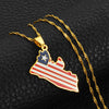 Collier drapeau Liberia couleur or