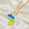 Collier drapeau Kabyle couleur or