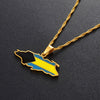 Collier drapeau Bahamas couleur or