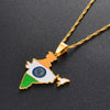 Collier drapeau Inde couleur or