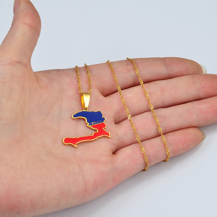 Collier drapeau Haïti