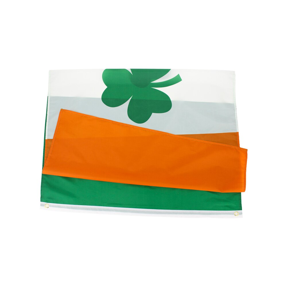 Drapeau Irlande avec trèfle