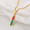 Collier drapeau Madagascar couleur or