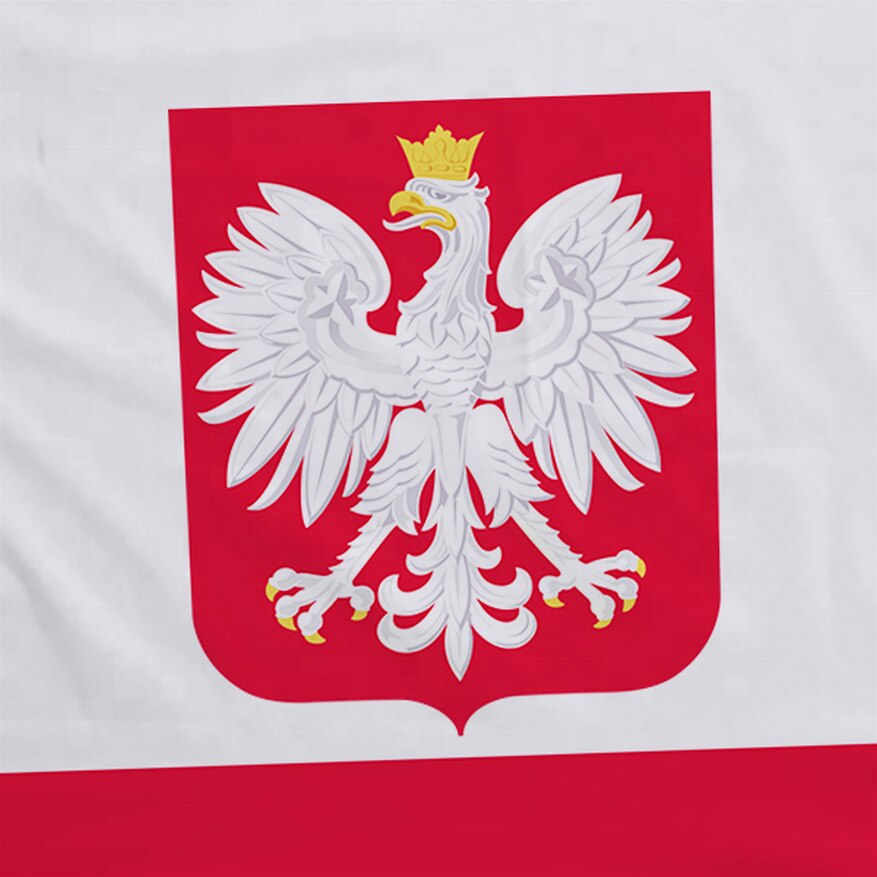 Drapeau Pologne avec aigle