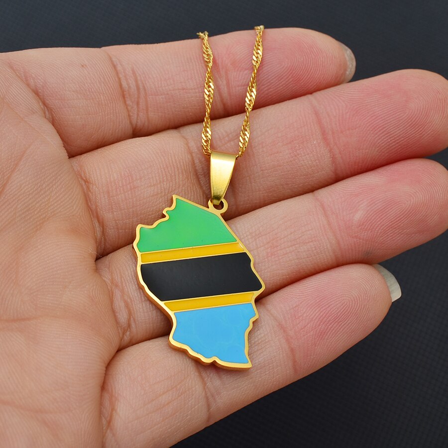 Collier drapeau Tanzanie