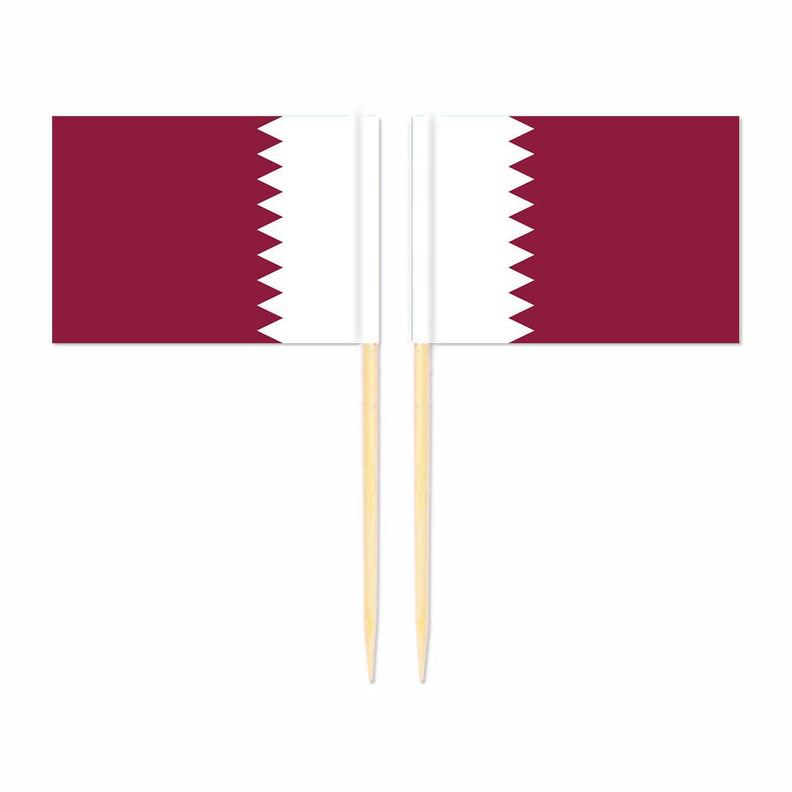 Mini Drapeau Fanion Voiture Qatar - 15x10 Cm, Polyester, Imprimé Recto/Verso, Décoration Auto - 4