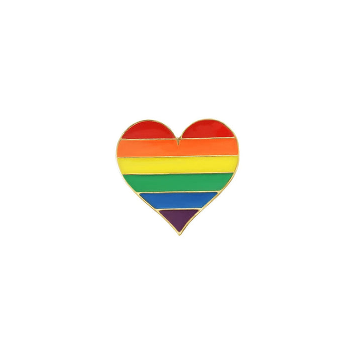 Pin's drapeau LGBT cœur