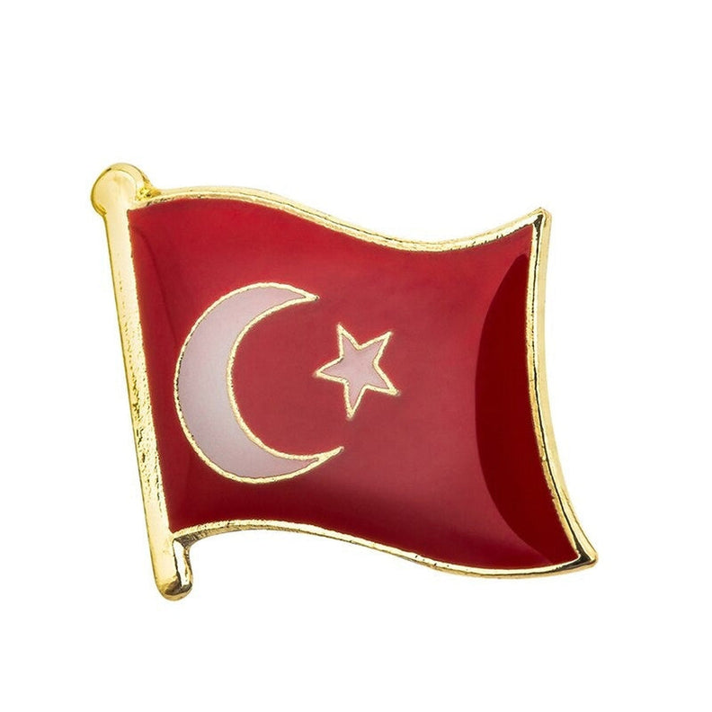 Patch écusson Brodé Drapeau Turquie - Thermocollant 7 X 4,5 Cm, 100% Polyester - Pour Sac, Veste, Casquette - 10