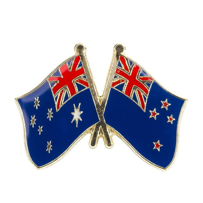 Pin's drapeaux croisés Australie & Nouvelle-Zélande
