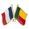 Pin's drapeaux croisés France & Bénin