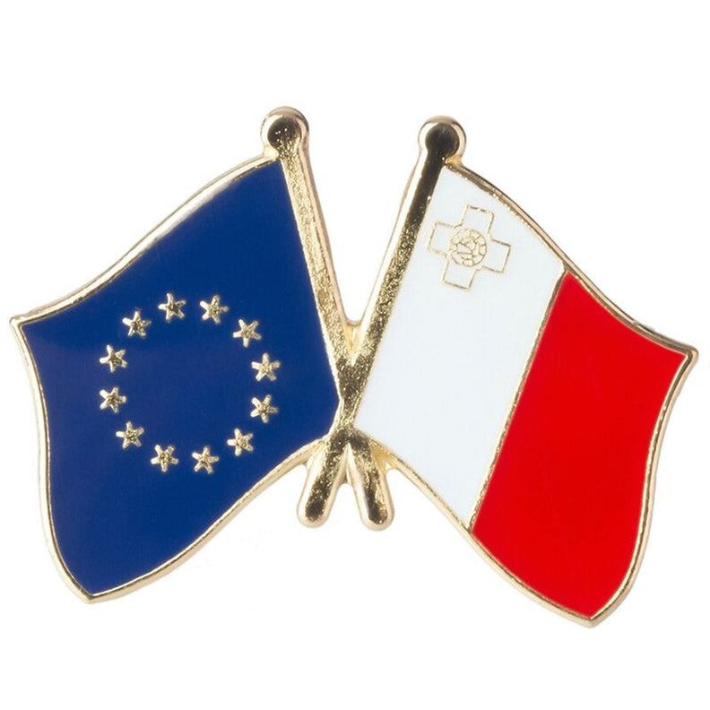 Maltese Flag Embroidered Iron-On Patch - Thermal Adhesive Emblem By Akacha, SKU006366