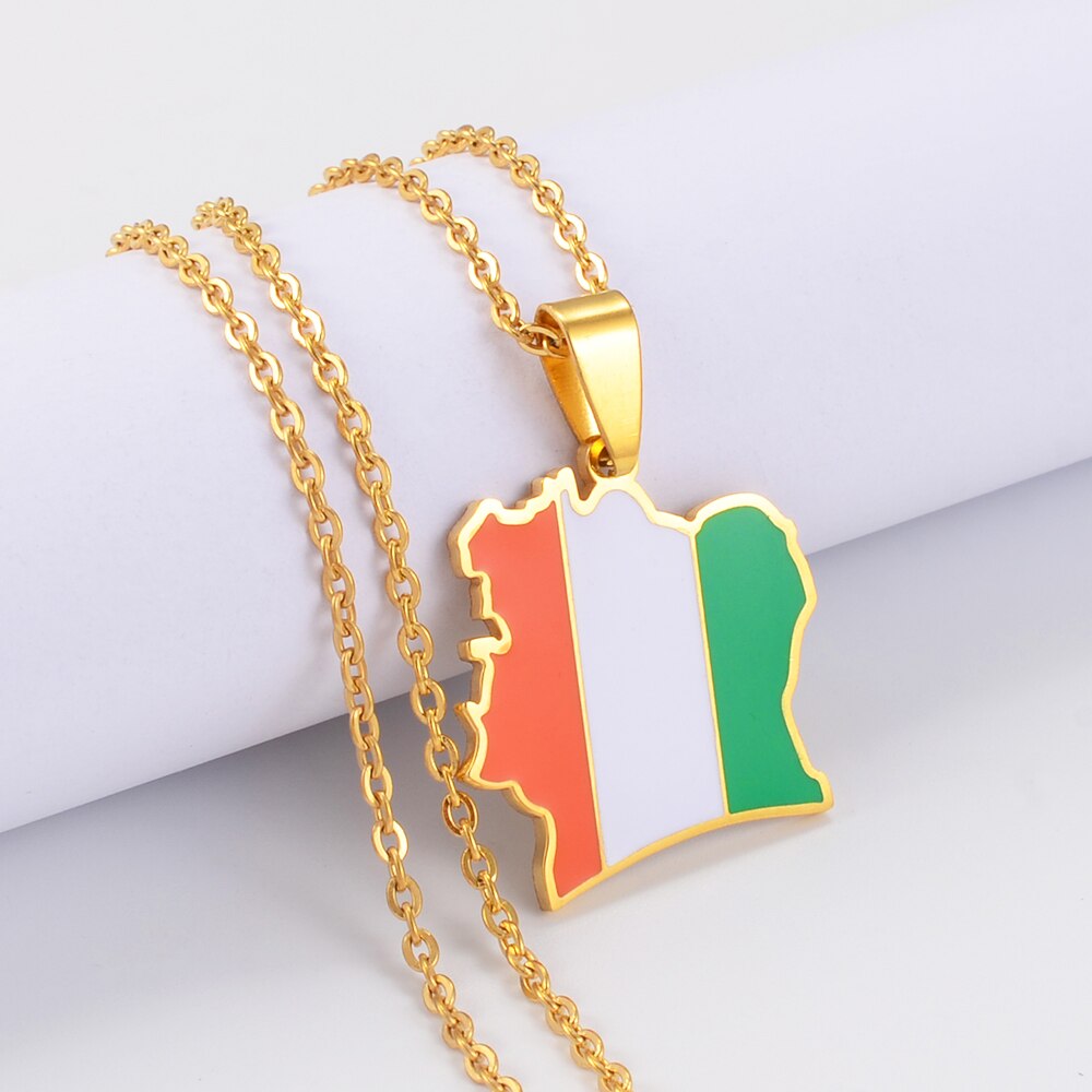 Collier drapeau Côte d'Ivoire