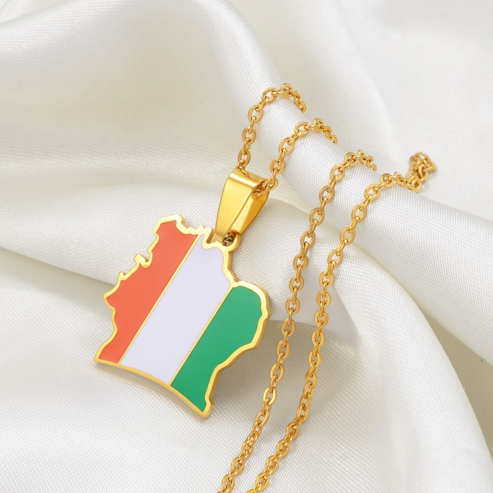 Collier drapeau Côte d'Ivoire