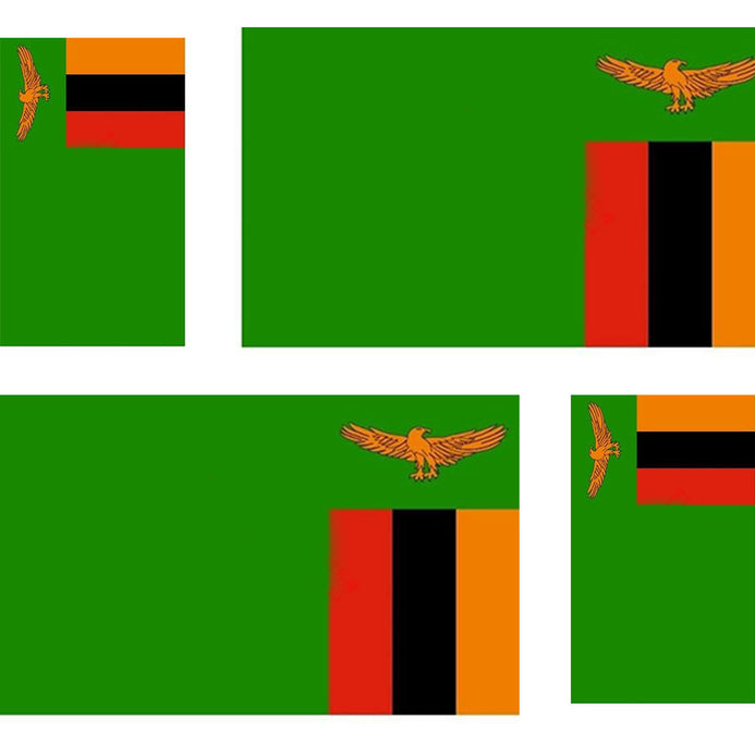 Sticker drapeau Zambie